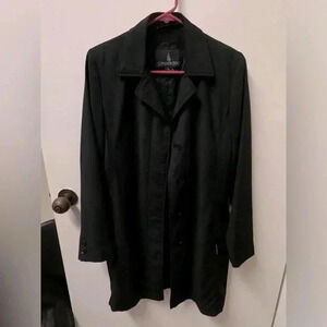 London Fog size small long button down jacket